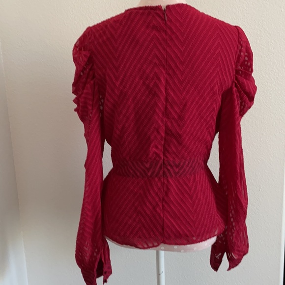 Walter Baker Raspberry Red Blouse ❤️ - Picture 2 of 8